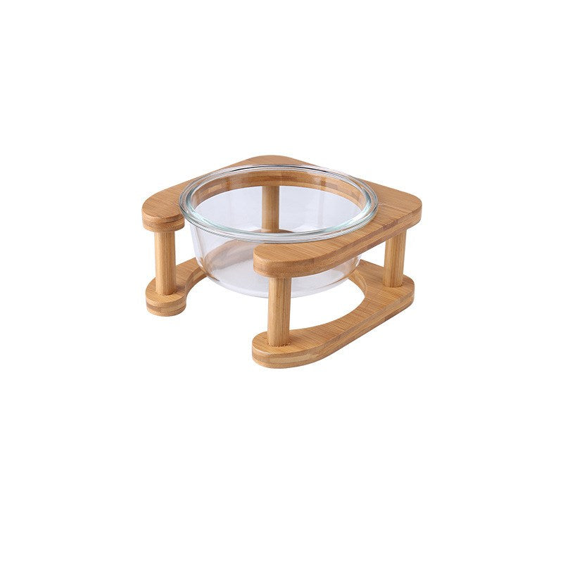 Ergonomic Dual Glass Pet Bowls