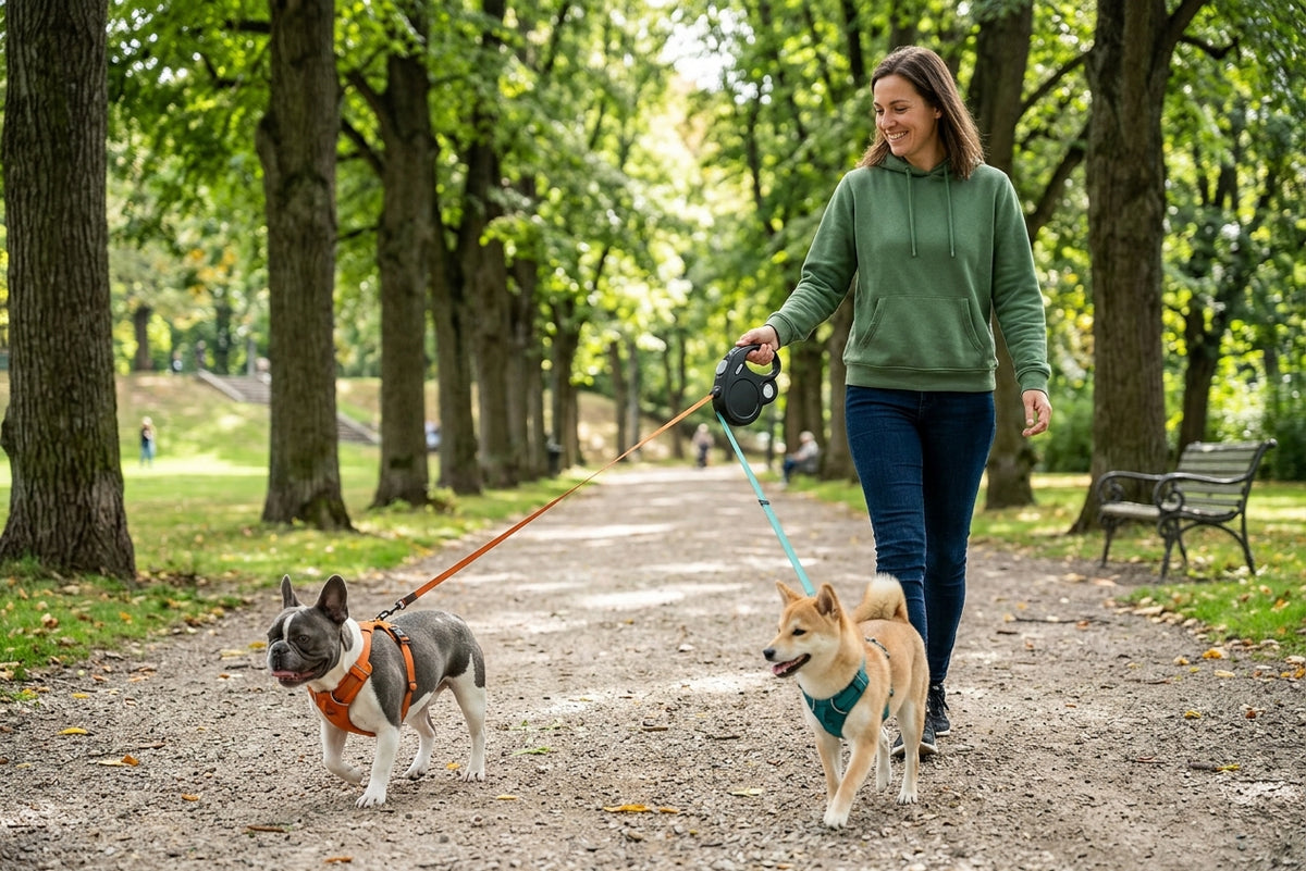 Auto Double Dog Leash